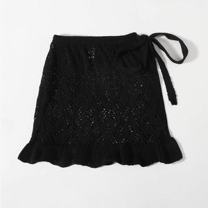 Crochet Mini Ruffle Skirt